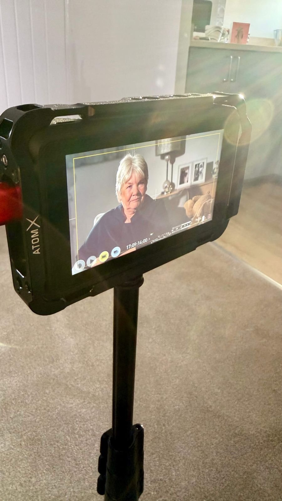 Camera set up for a life story film